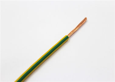 Solo amarillo a prueba de calor del verde del alambre del aislamiento del PVC del cable de la base del PVC
