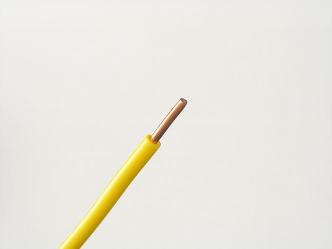 Cable flexible aislado Pvc amarillo con el material del conductor de cobre