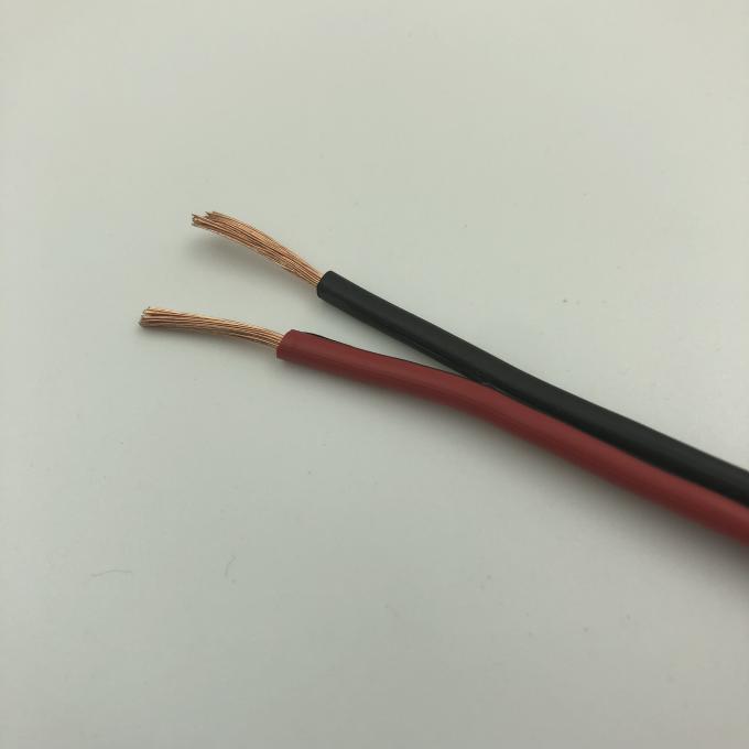 Aislamiento rojo y negro del cable de altavoz transparente trenzado 16 AWG del PVC