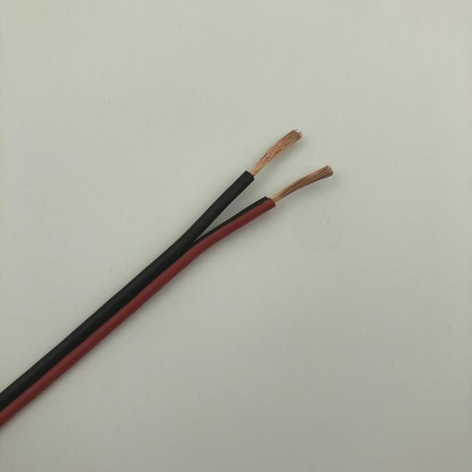 Aislamiento rojo y negro del cable de altavoz transparente trenzado 16 AWG del PVC