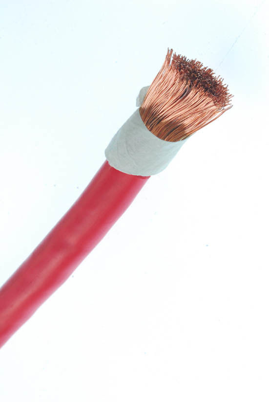 Cable anaranjado de la soldadura del cobre del CCA, alambre del cable de la soldadora del 100m